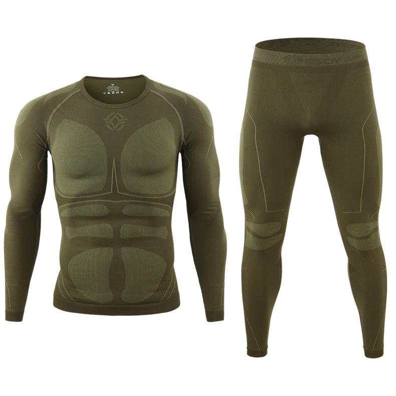 Men's Outdoor Sports Thermal Underwear Breathable Wicking by GJG Denim