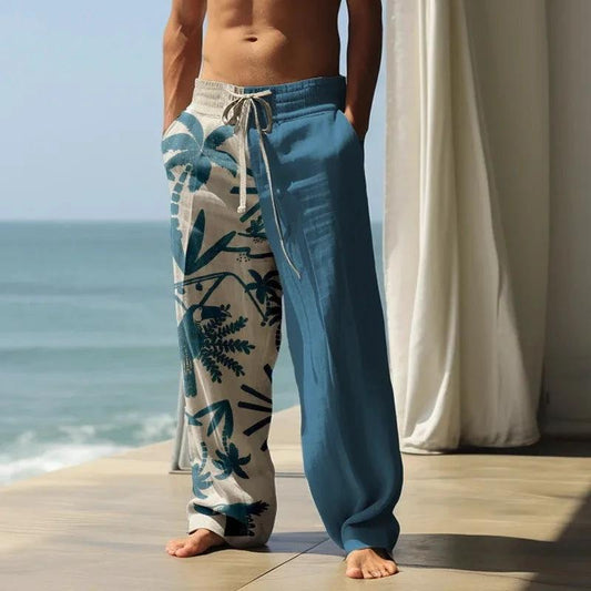 Men's Casual Beach Wide Leg Pants by GJG Denim
