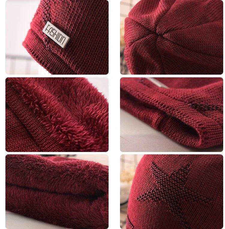 Men's Fashion Knitted Outdoor Warm Woolen Beanie by GJG Denim