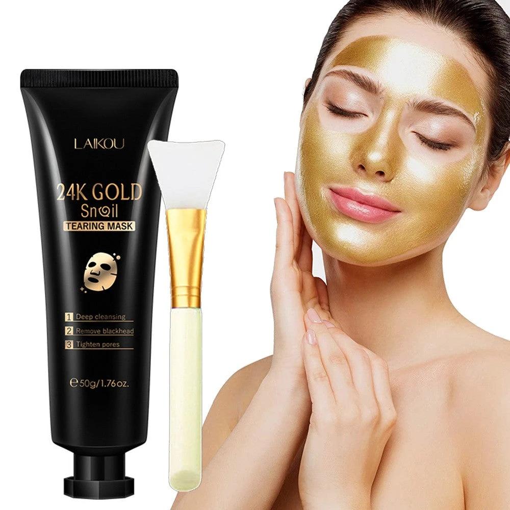 Gold Foil Snail Tear-Off Mask Hydrating by GJG Denim