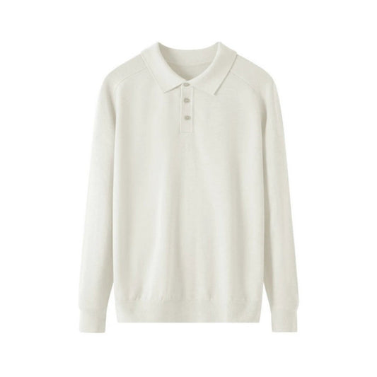 Men's Lapel Long Sleeve Sweater by GJG Denim