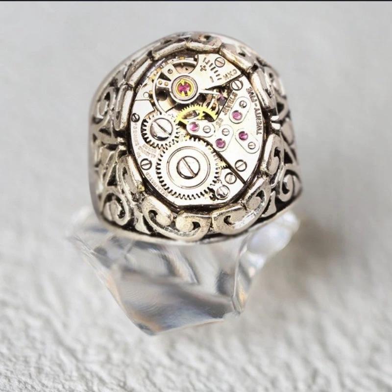 Men's Precision-machined Disc Design Metal Ring by GJG Denim