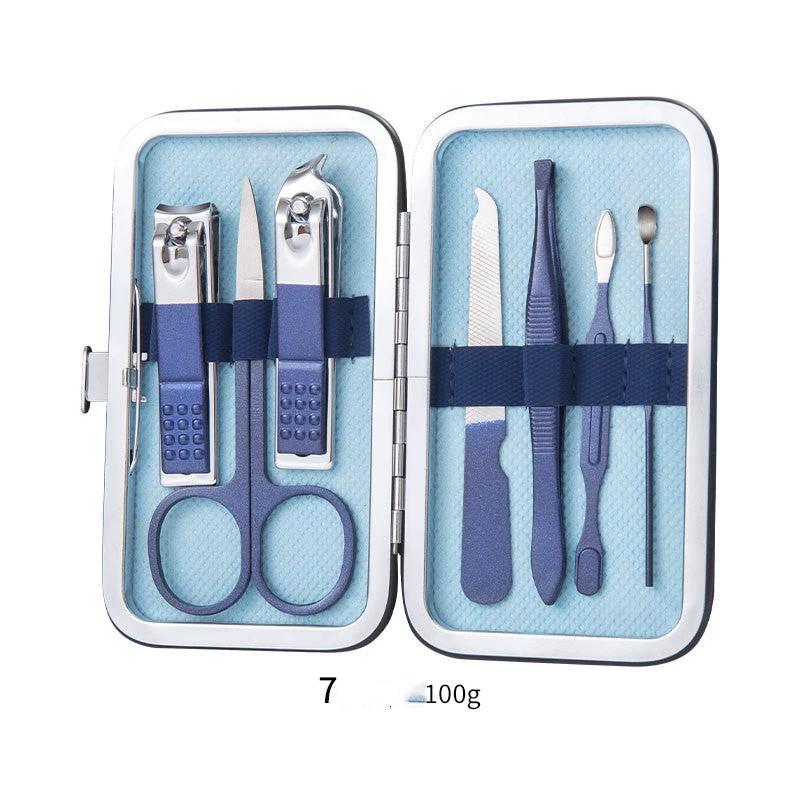 Professional Scissors Nail Clippers Set Ear Spoon Dead Skin Pliers Nail Cutting Pliers Pedicure Knife Nail Groove Trimmers by GJG Denim
