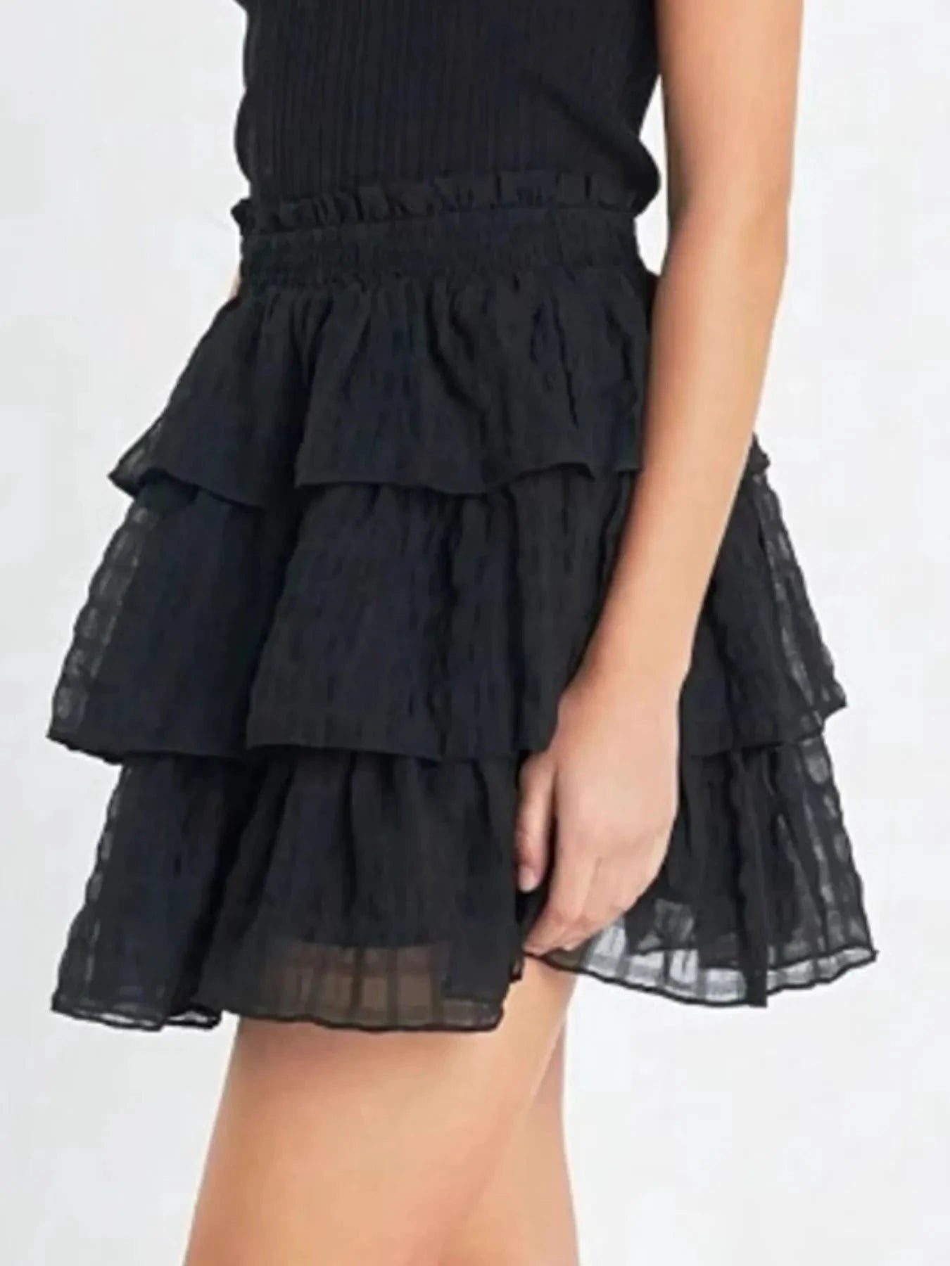 Ruffle Layered Mini Skirt by Lady Ros