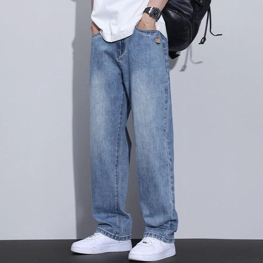 Men's Fleece Lined Retro Straight Leg Jeans by GJG Denim