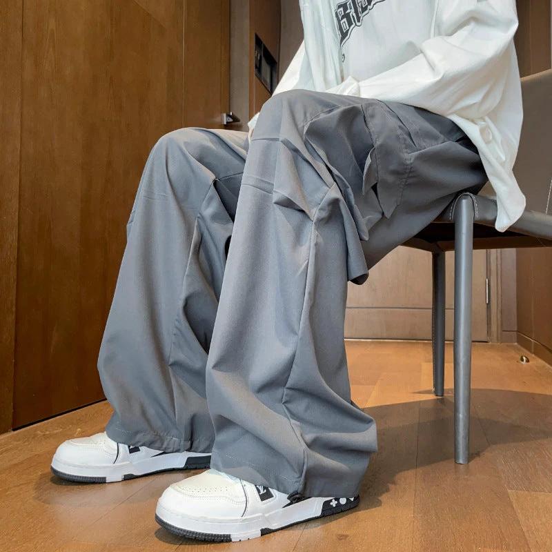 Loose Straight Casual Cargo Pants For Men by GJG Denim