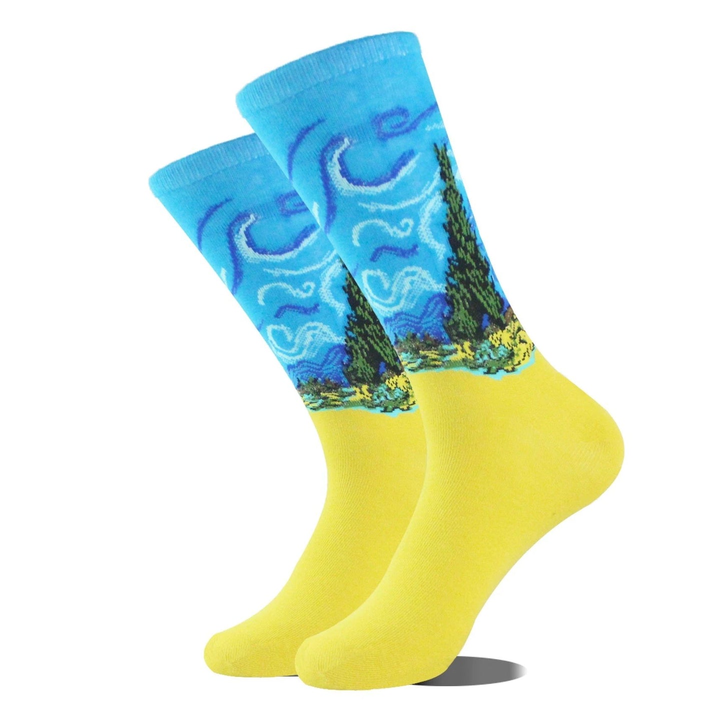 Mid Length Casual Versatile Cotton Men's Socks by GJG Denim