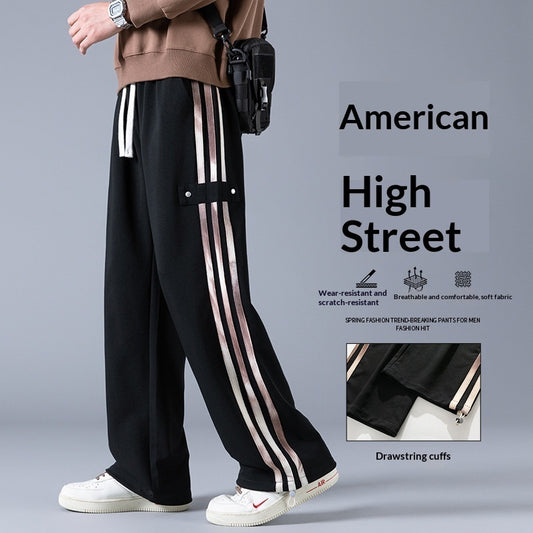 Men's Three-Stripe Jogger Sweatpants by GJG Denim
