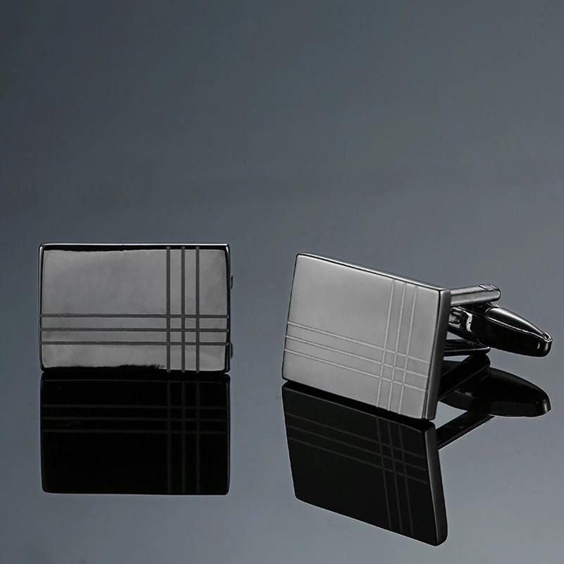 Copper Black Golden And Silver Laser Metal Cufflinks For Men by GJG Denim