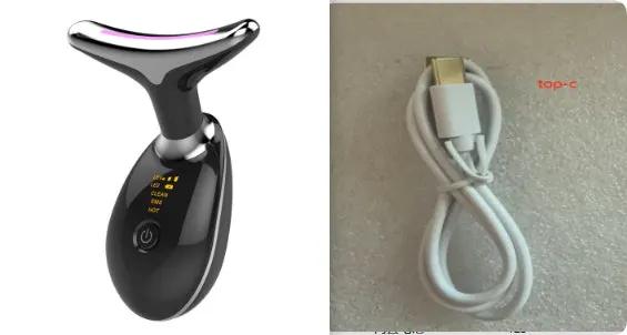 EMS Thermal Neck Lifting And Tighten Massager Electric Microcurrent Wrinkle Remover by GJG Denim