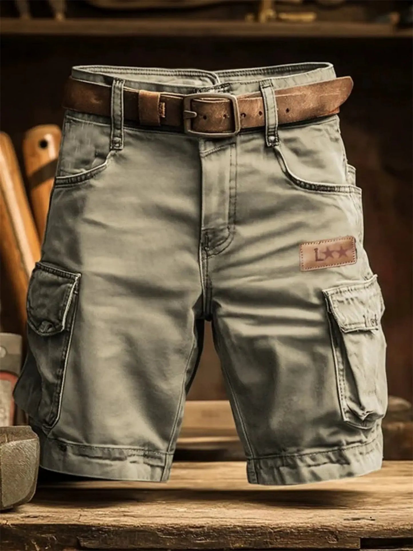 Men's Cargo Shorts by GJG Denim