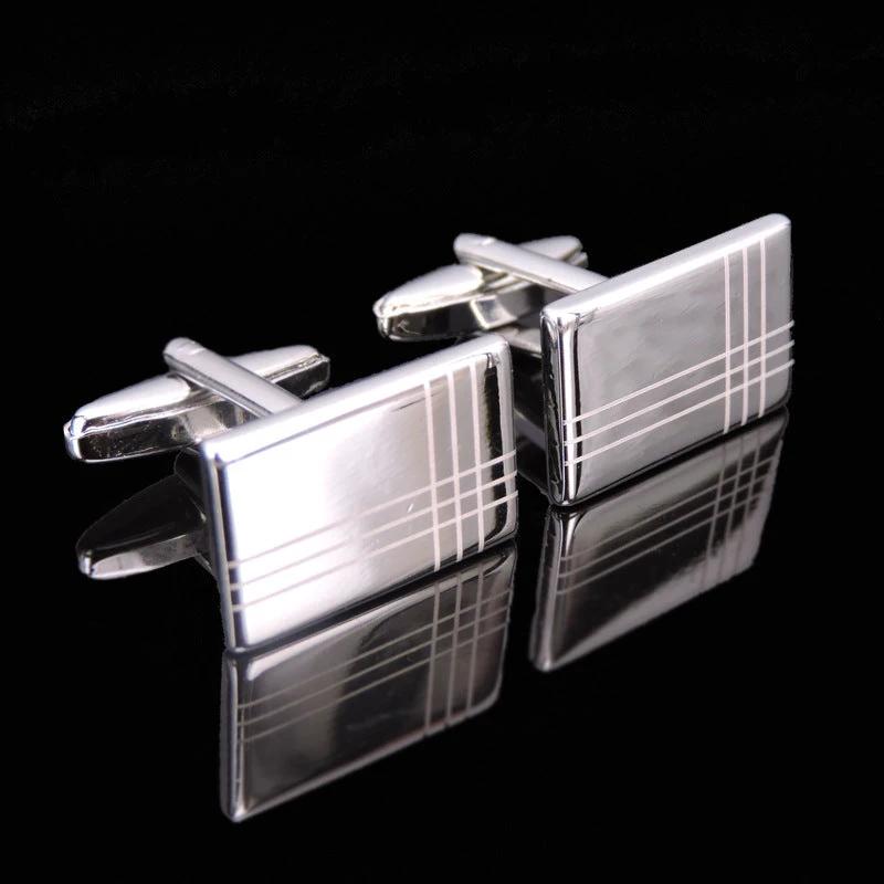 Copper Black Golden And Silver Laser Metal Cufflinks For Men by GJG Denim