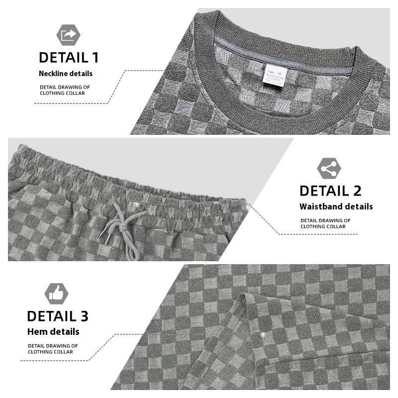 Five-point Checkerboard Plaid Loose Sports And Leisure Shorts by GJG Denim