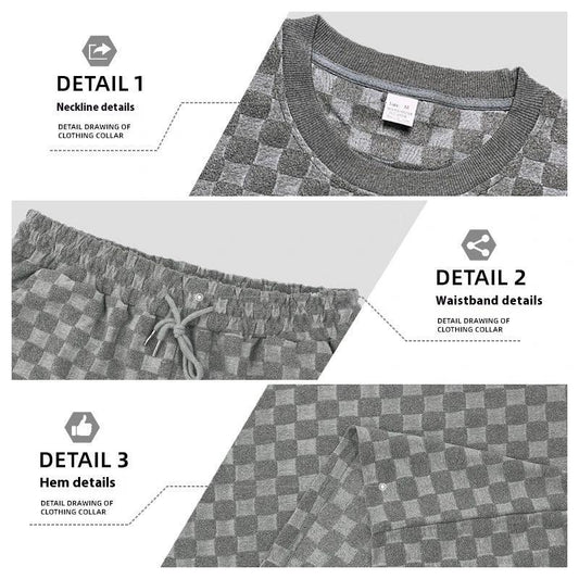 Five-point Checkerboard Plaid Loose Sports And Leisure Shorts by GJG Denim