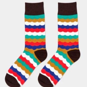 Men's Mid Tube Striped Socks by GJG Denim