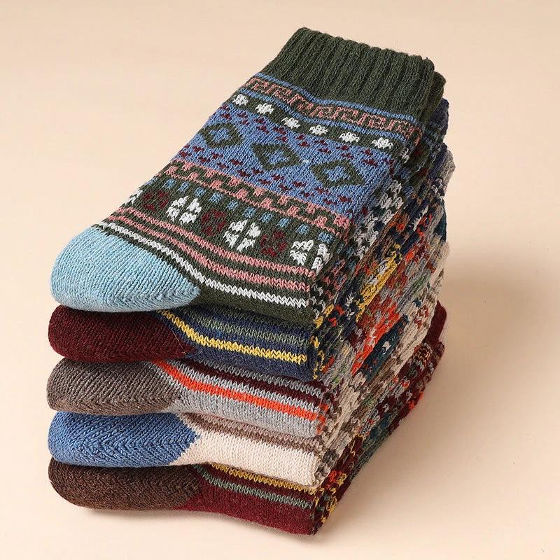 Men's 5-10 Pairs Retro Thick Socks by GJG Denim