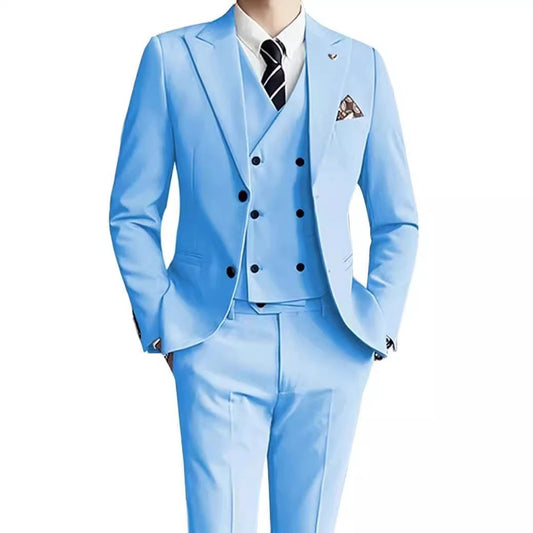 Men's Three-Piece Suit Assorted Colors by GJG Denim