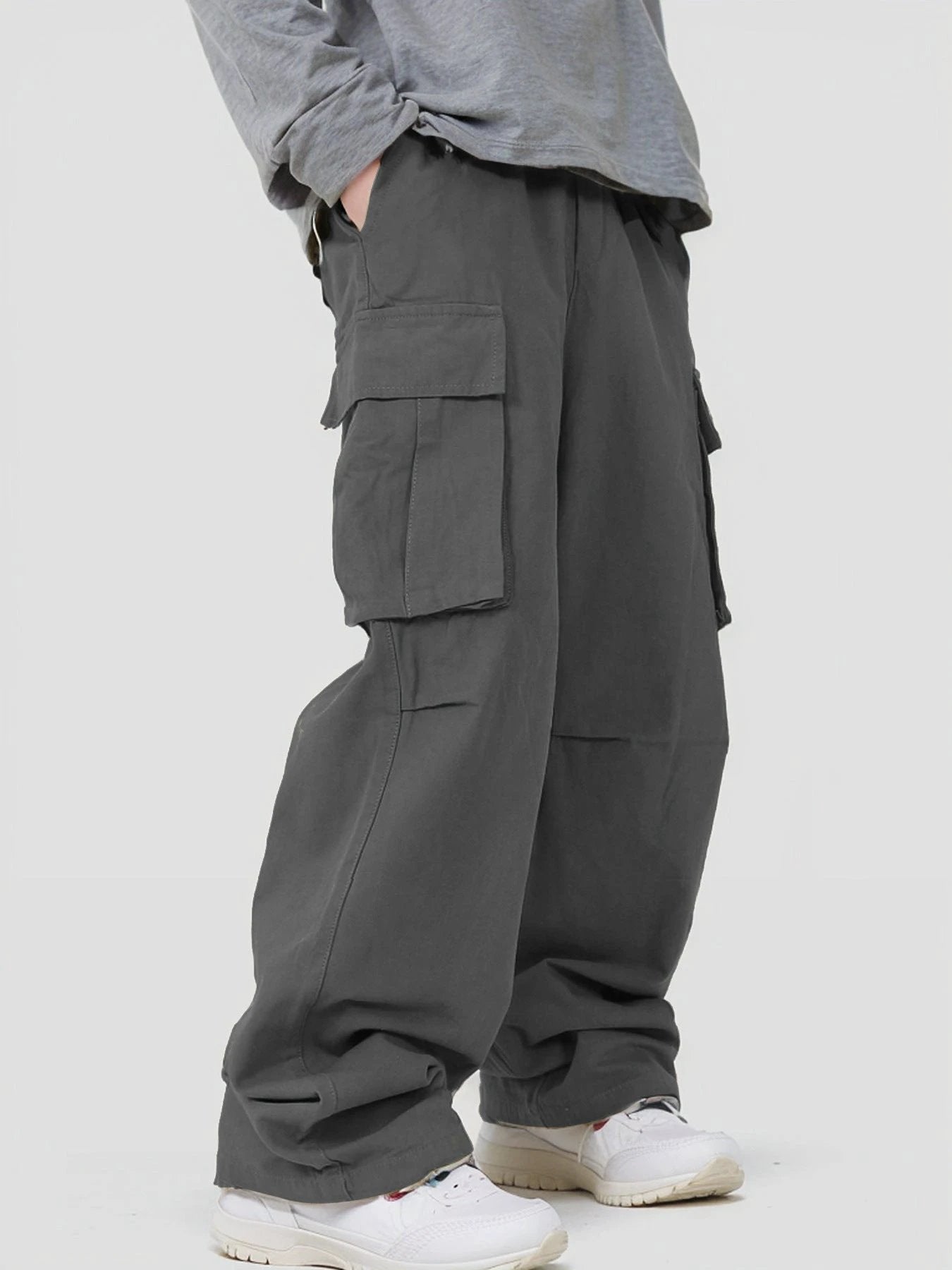 Men's Casual Loose Three-dimensional Pocket Cargo Pants by GJG Denim