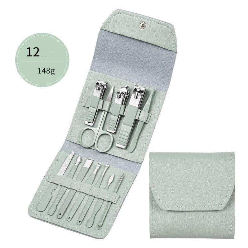 Professional Scissors Nail Clippers Set Ear Spoon Dead Skin Pliers Nail Cutting Pliers Pedicure Knife Nail Groove Trimmers by GJG Denim