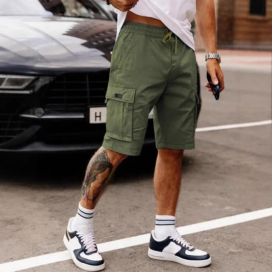 Workwear Shorts Men's New Summer American Straight Cropped Casual Shorts by GJG Denim