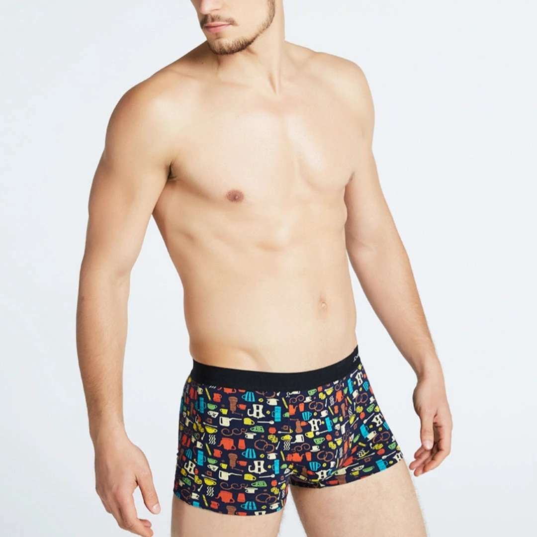 Men's Cotton Printed Breathable Boxers by GJG Denim