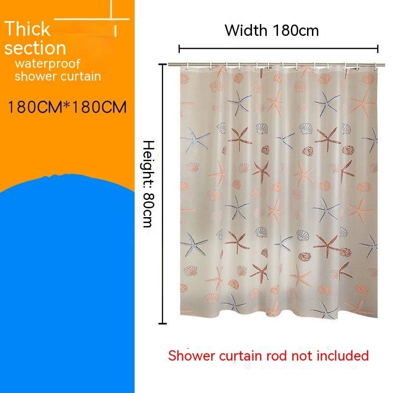 Waterproof And Mildew-proof Shower Curtain by GJG Denim