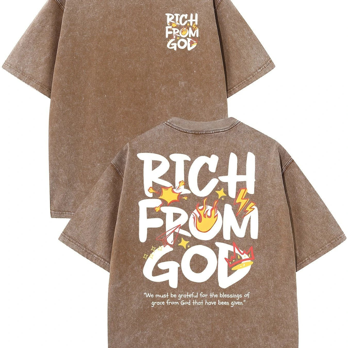 Men's Cotton Printed T-shirt In A Retro Style by GJG Denim