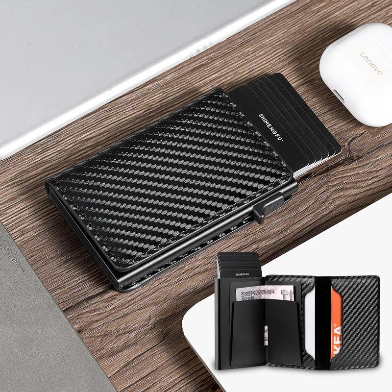 Pop-up Aluminum Alloy Card Package Wallet For Men by GJG Denim