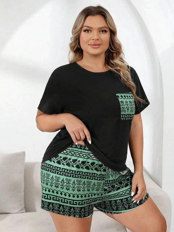 Shorts Plus-sized Plus Size Women's Pajamas by GJG Denim