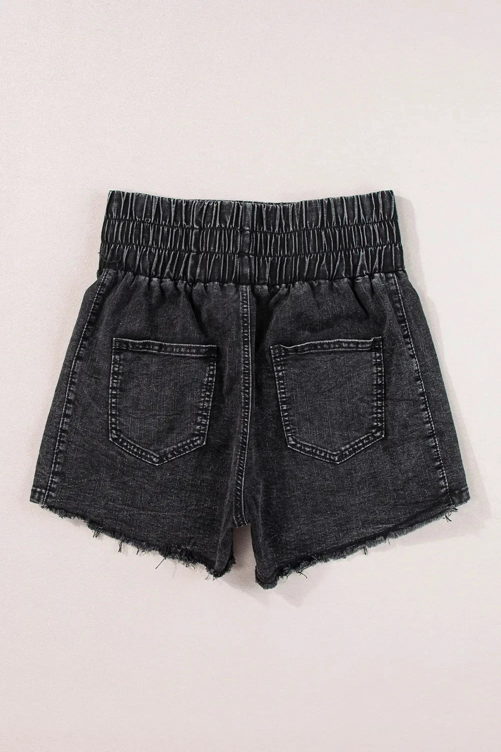 High Waist Raw Hem Denim Shorts by Lady Ros