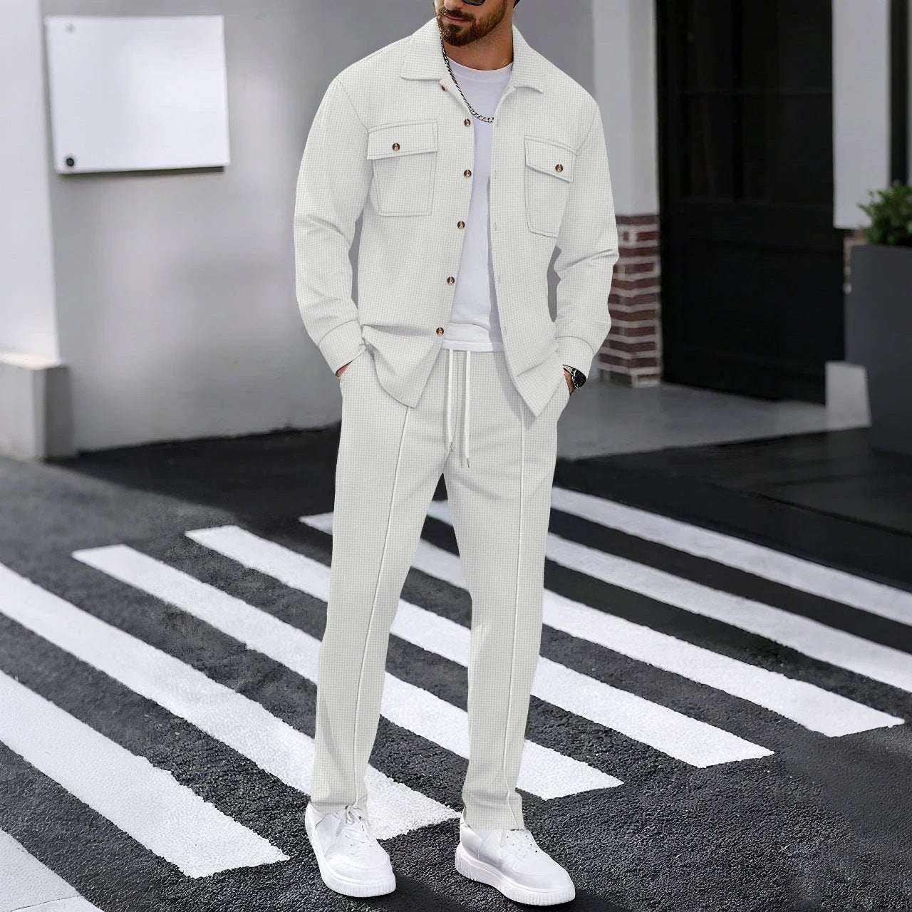 Long-sleeved Casual Men's Leisure Suit by GJG Denim