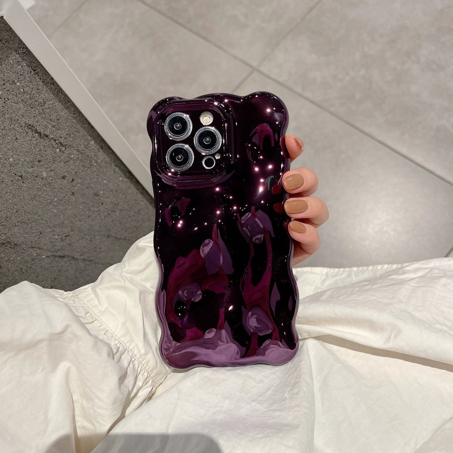 Pure Color Bubble Shell Electroplating Advanced Sense by GJG Denim
