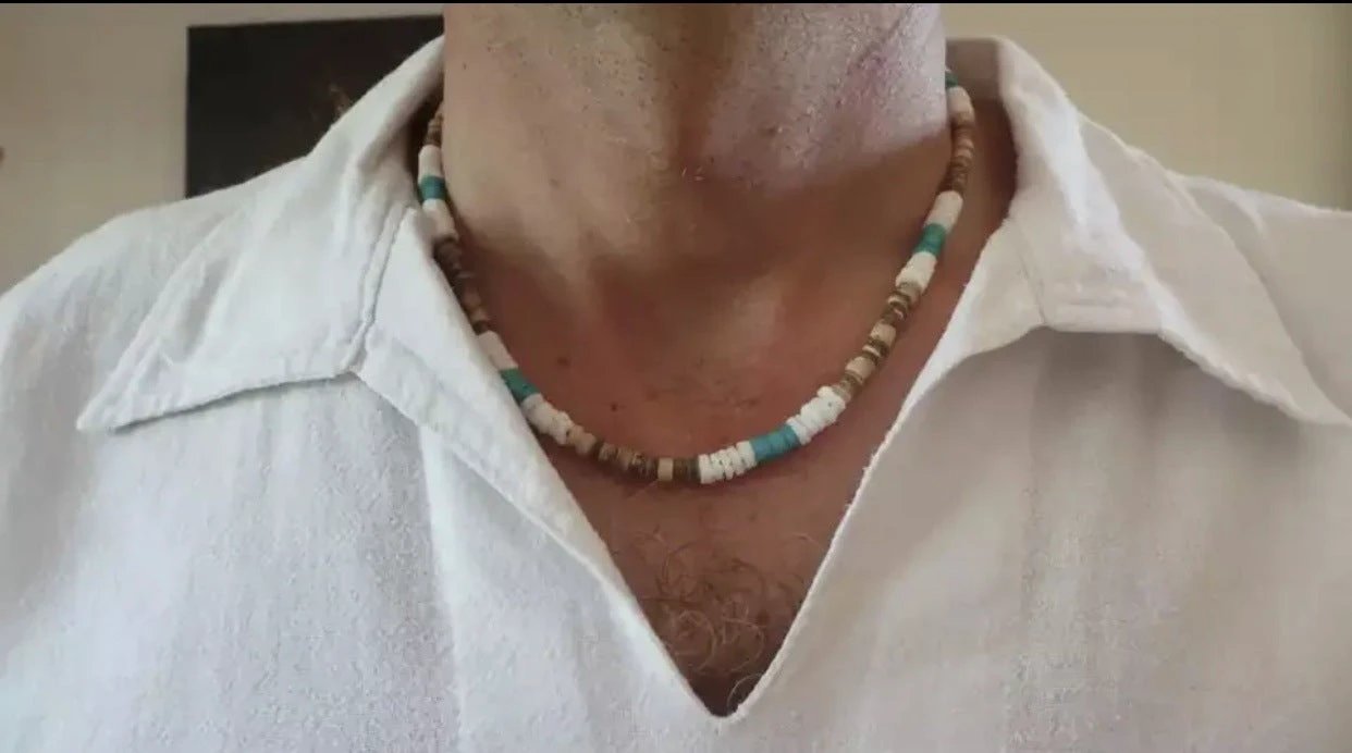 Beach Bohemian Necklace For Men by GJG Denim