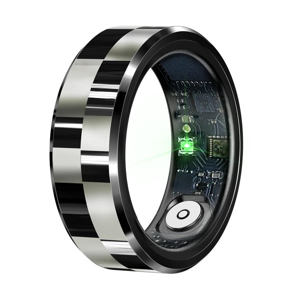 R9 Smart Ring With Charging Bin Heart Rate Blood Pressure Blood Oxygen Sleep Health Monitoring by GJG Denim