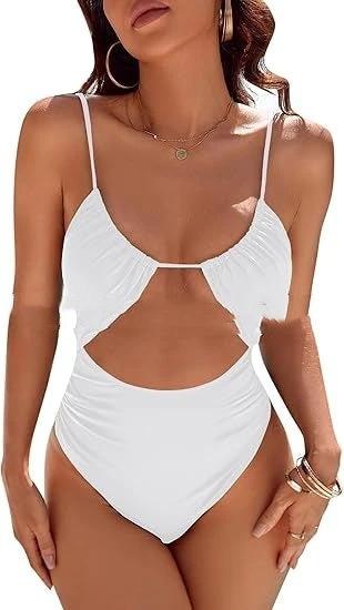 European And American Cute Women's One-piece Swimsuit by GJG Denim