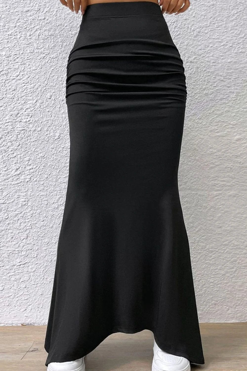 Ruched Maxi Trumpet Skirt by Lady Ros