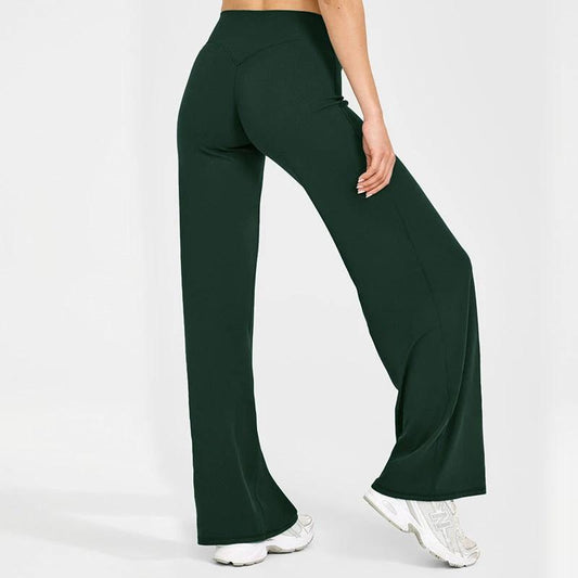 Loose Straight-leg Yoga Pants That Create A Slimming High-waisted Look by GJG Denim