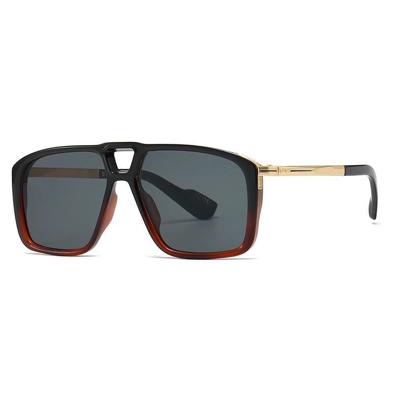Men's Retro Double Square Sunglasses by GJG Denim