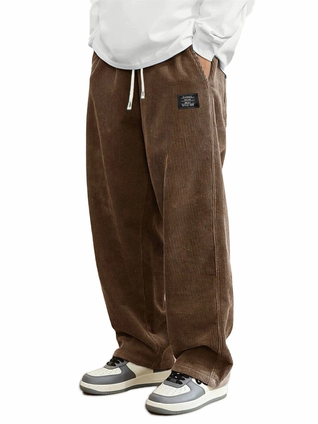 Men's Relaxed-fit Corduroy Casual Pants by GJG Denim