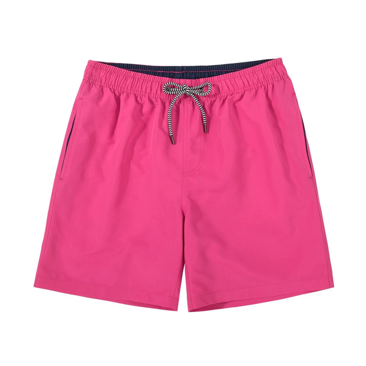 Solid Color Lined Men's Swim Trunks Relaxed Fit And Quick Drying by GJG Denim