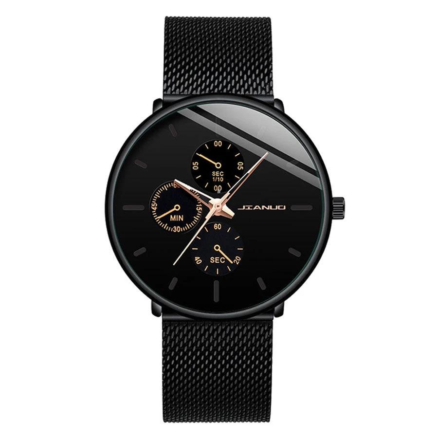 Men's Mesh-band Quartz Casual Business Luminous Watch by GJG Denim