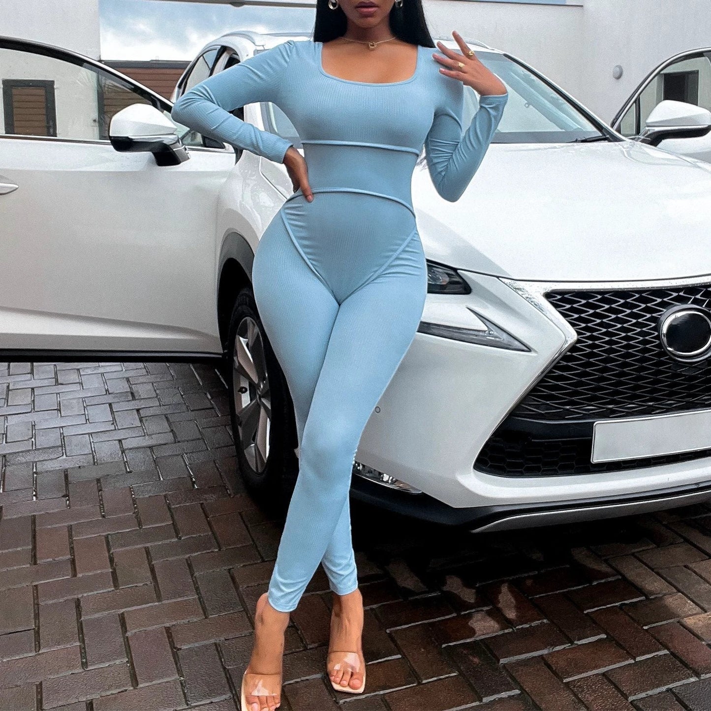 Women's Fashion Slim Slim Jumpsuit by GJG Denim