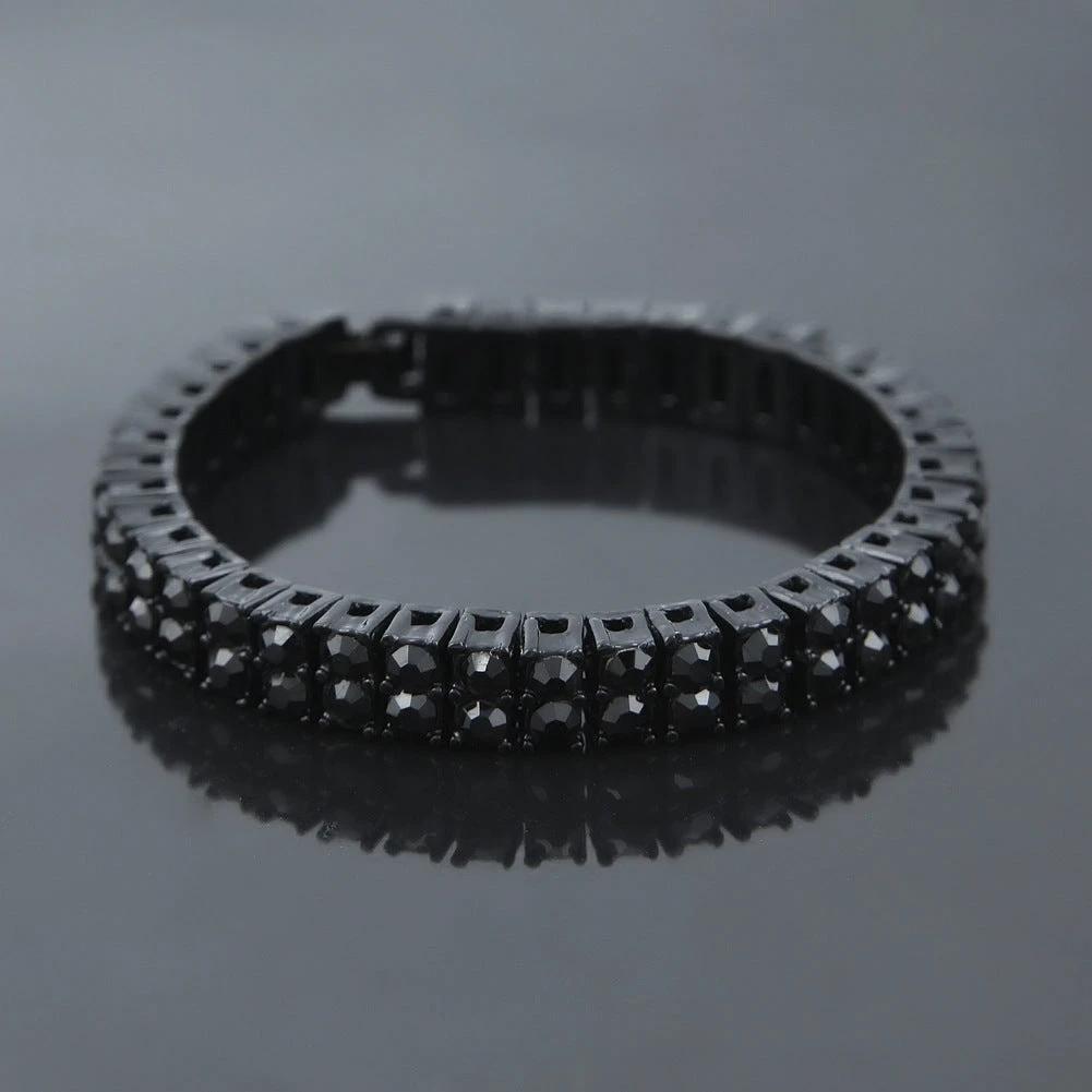 Men's 2 Row Rhinestone Bracelet by GJG Denim