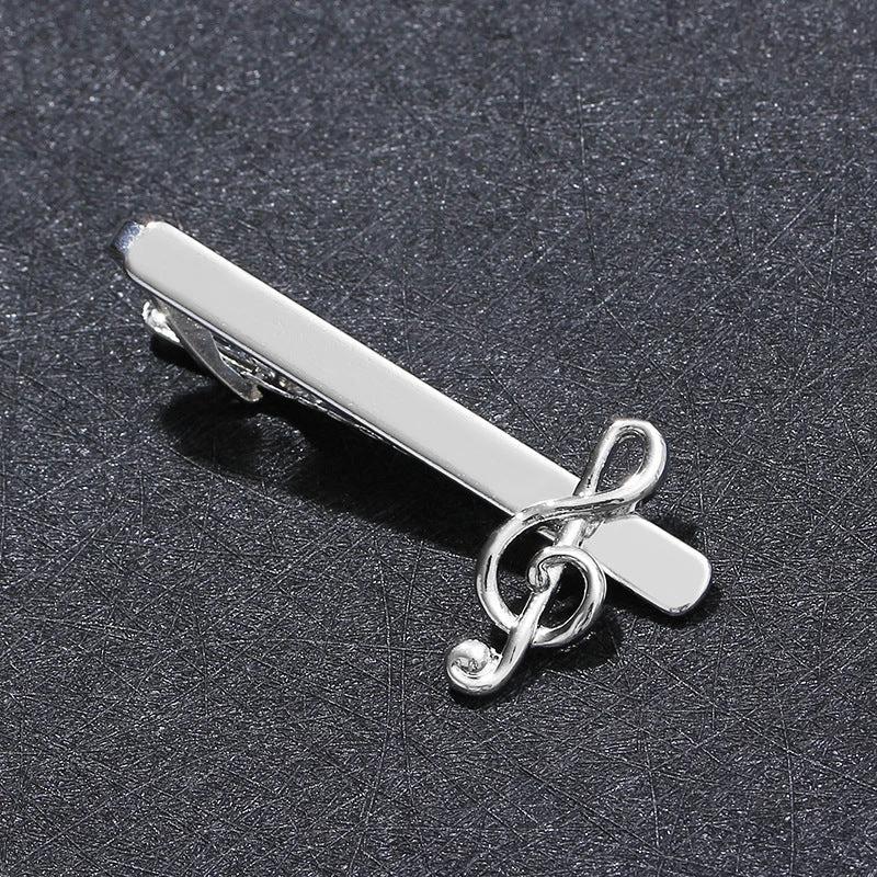 Men's Music Note Tie Clip And Cufflinks by GJG Denim