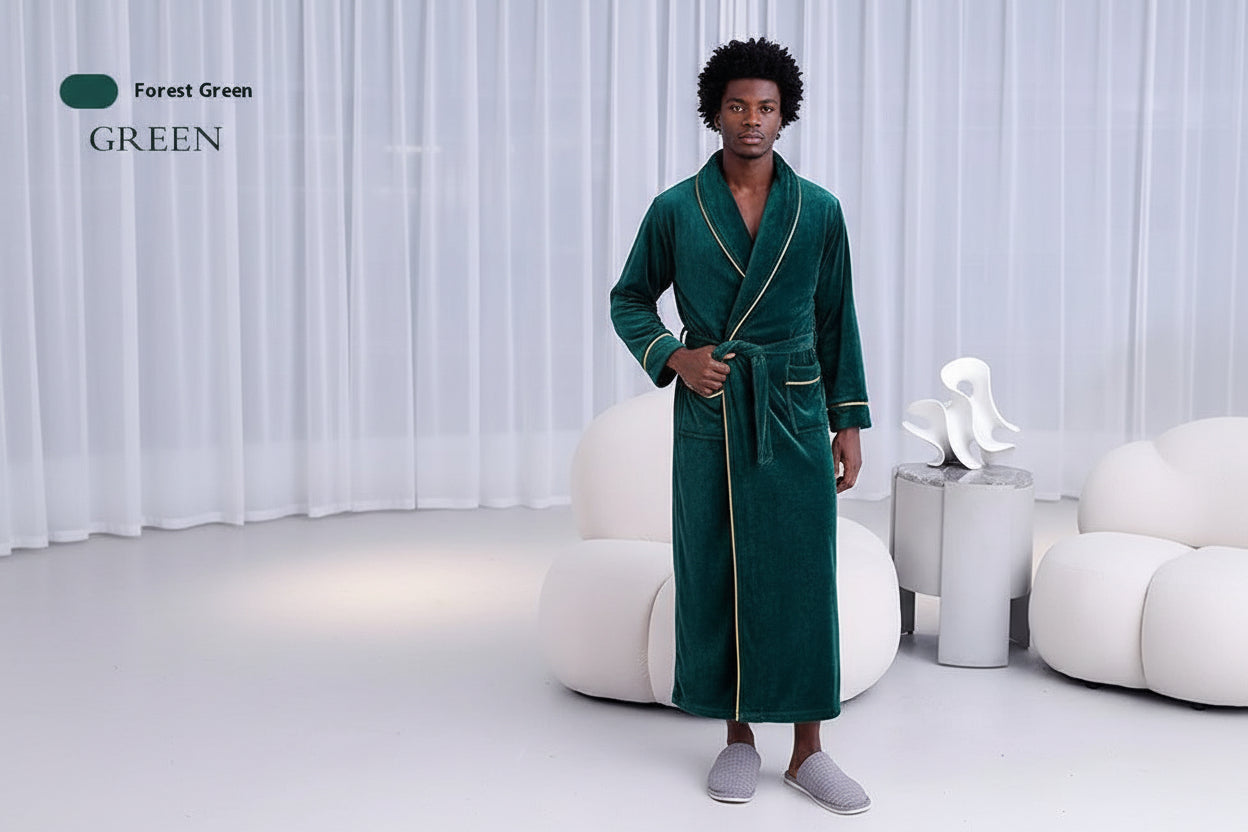 Men's Long Bathrobe by GJG Denim