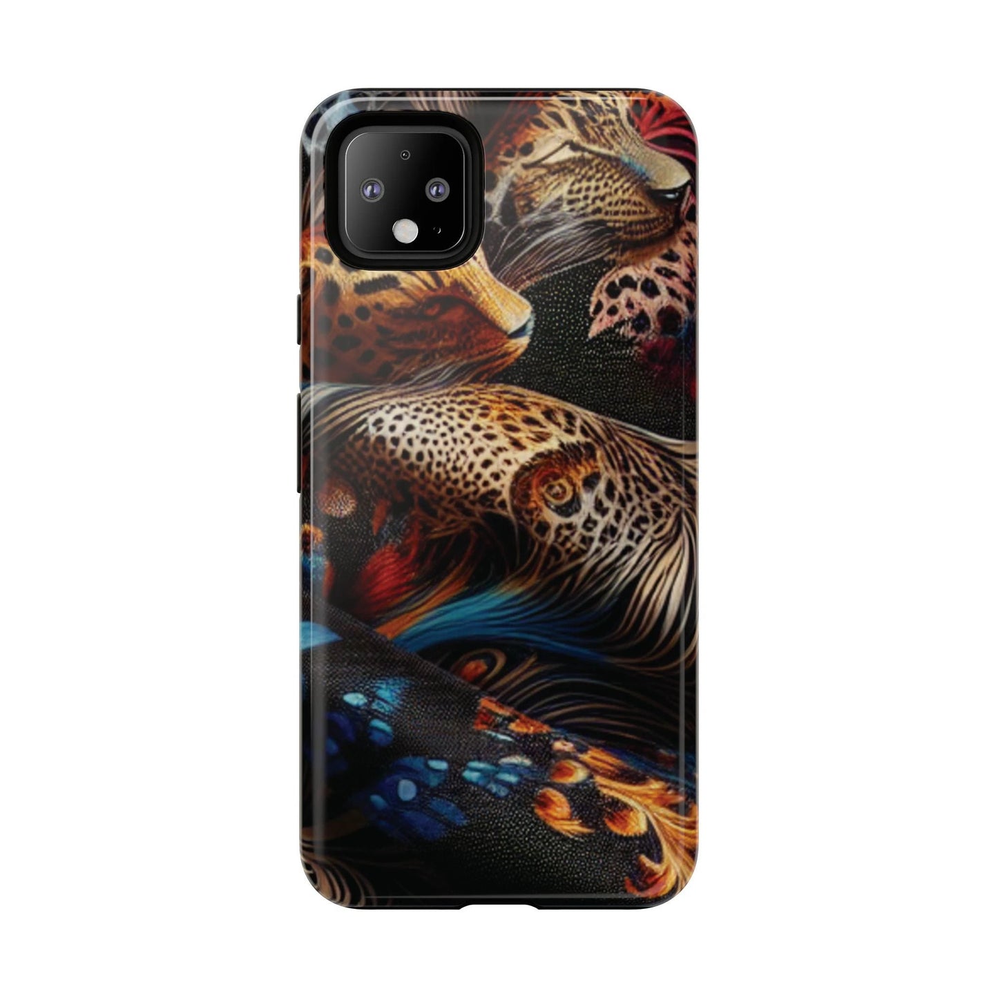 Stylish Tough Phone Case with Elegant Black and Gold Design by Printify
