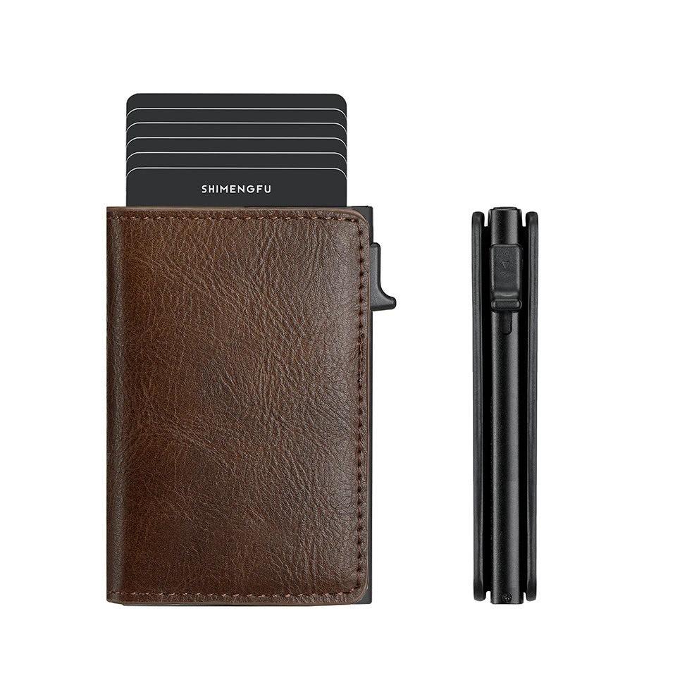 Pop-up Aluminum Alloy Card Package Wallet For Men by GJG Denim