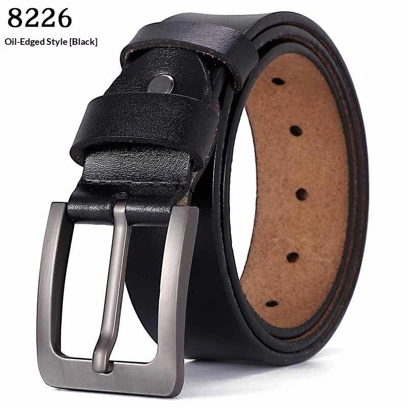 Vintage Genuine Cowhide Leather Men's Belt by GJG Denim