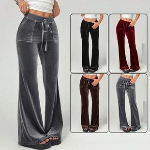 Women's Clothing Flared Trousers Commuting Figure Flattering Casual by GJG Denim