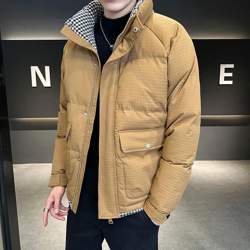 Men's Cotton Stand Collar Coat by GJG Denim